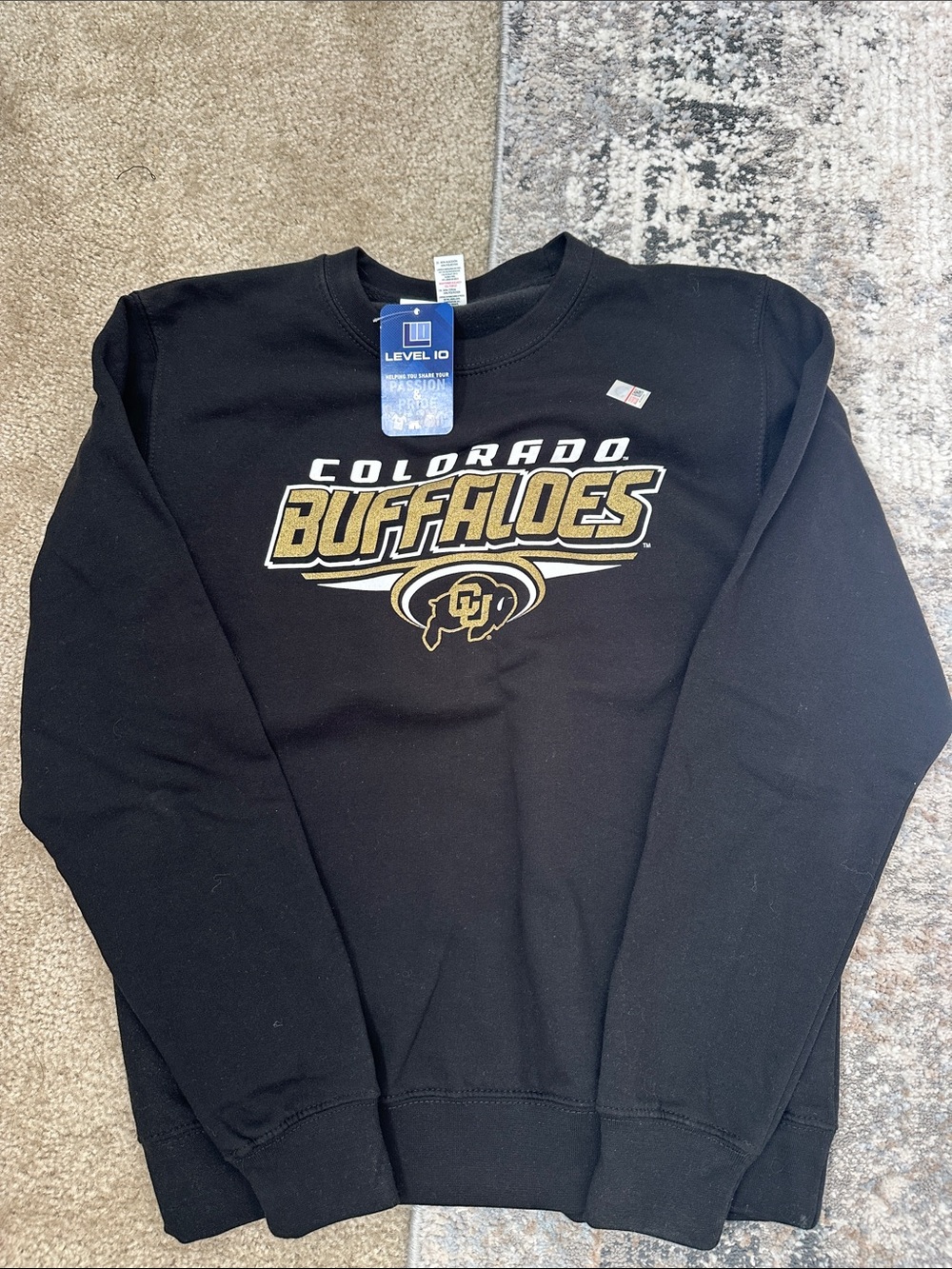 Colorado Buffaloes Men's Black Crewneck Sweatshirt- CU BUFFS